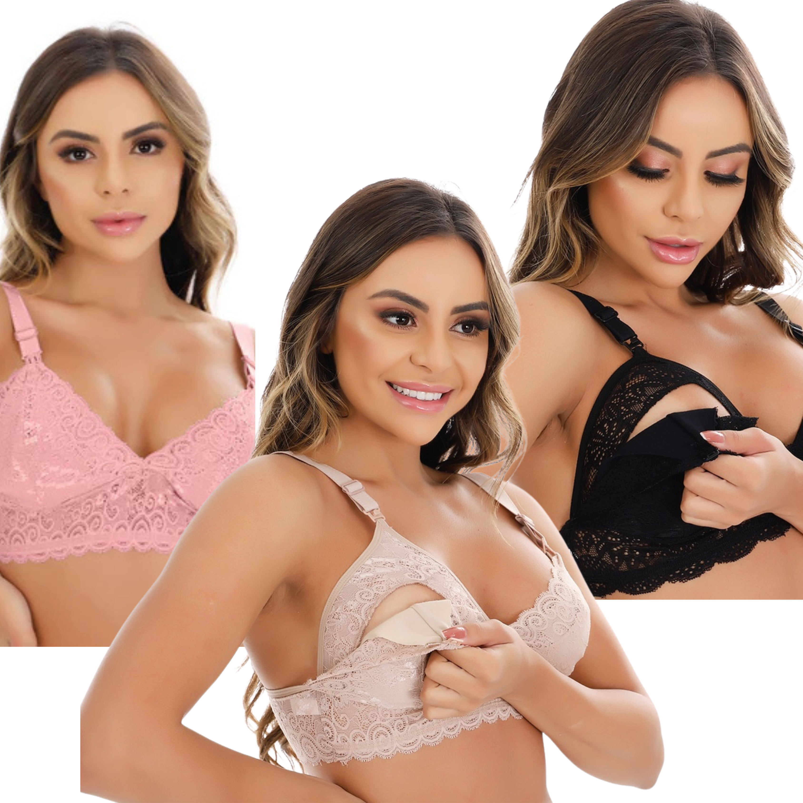 Sutiã Amamentação Renda Confort® - PAGUE 1, LEVE 3